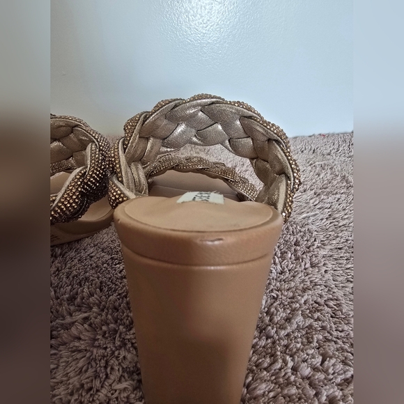 Steve Madden Tan Braided Slip-On Sandals - Picture 7 of 13